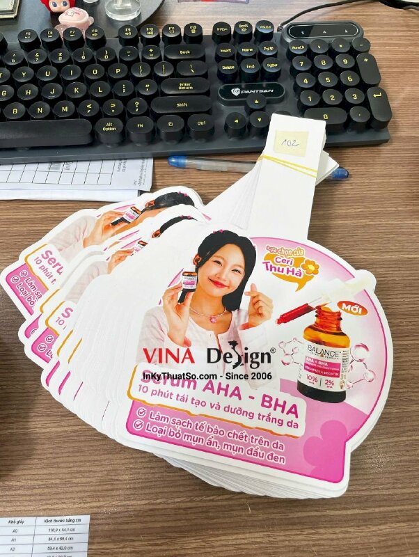 In Wobbler giấy giới thiệu sản phẩm serum tinh chất chăm sóc da - INKTS3415