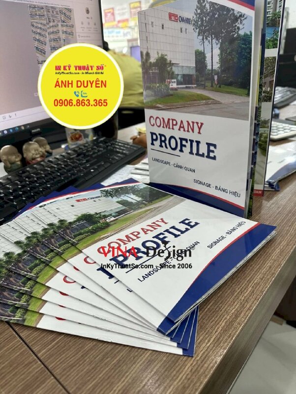 Làm hồ sơ năng lực công ty, làm profile công ty cảnh quan và bảng hiệu - INKTS1065