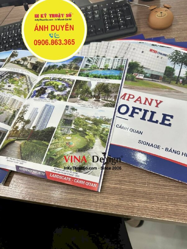 Làm hồ sơ năng lực công ty, làm profile công ty cảnh quan và bảng hiệu - INKTS1065