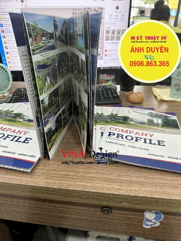 Làm hồ sơ năng lực công ty, làm profile công ty cảnh quan và bảng hiệu - INKTS1065