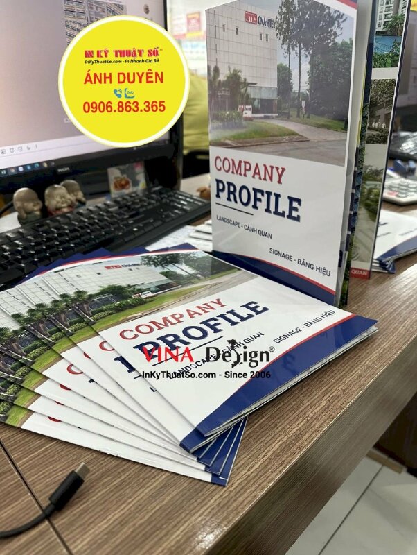 Làm hồ sơ năng lực công ty, làm profile công ty cảnh quan và bảng hiệu - INKTS1065