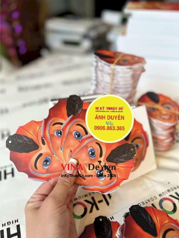 Làm tag giấy hình nhân vật hoạt hình - INKTS927