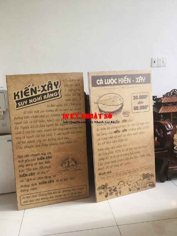 Tranh trang trí quán bún quậy Phú Quốc, in Canvas mực dầu mờ hình món ăn, kể câu chuyện thương hiệu - INKTS3373