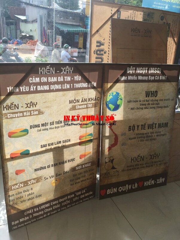 Tranh trang trí quán bún quậy Phú Quốc, in Canvas mực dầu mờ hình món ăn, kể câu chuyện thương hiệu - INKTS3373