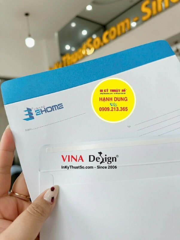 In bao thư 12 x 22 cm công ty phát triển căn hộ - INKTS3514