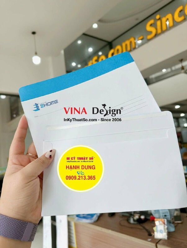 In bao thư 12 x 22 cm công ty phát triển căn hộ - INKTS3514