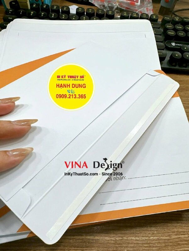 In bao thư 12x22cm cho công ty auto, in Offset bao thư số lượng lớn - INKTS3507