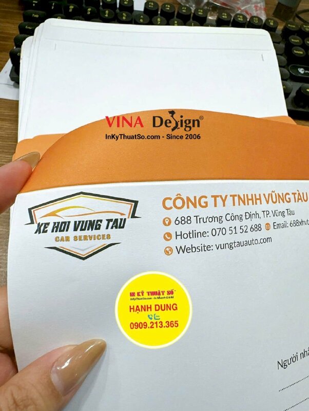 In bao thư 12x22cm cho công ty auto, in Offset bao thư số lượng lớn - INKTS3507