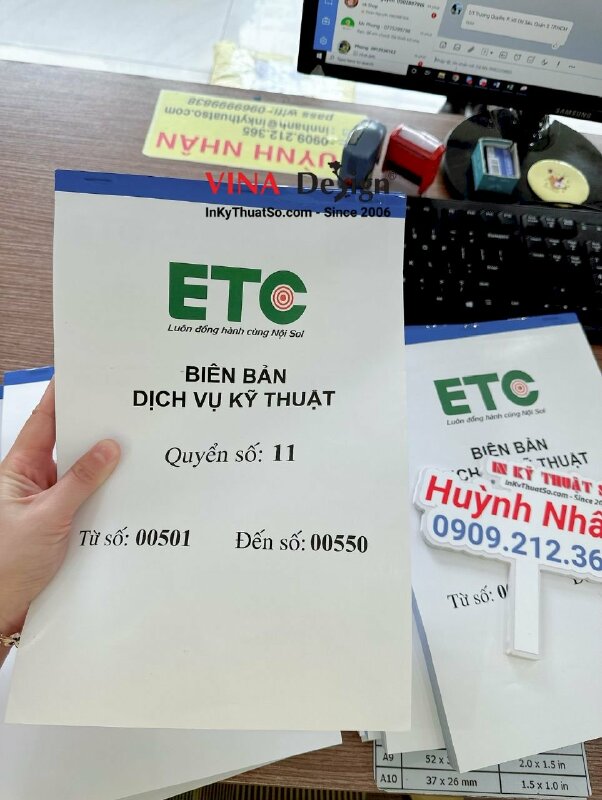 In biên bản dịch vụ kỹ thuật, in hóa đơn 3 liên A4 - INKTS629
