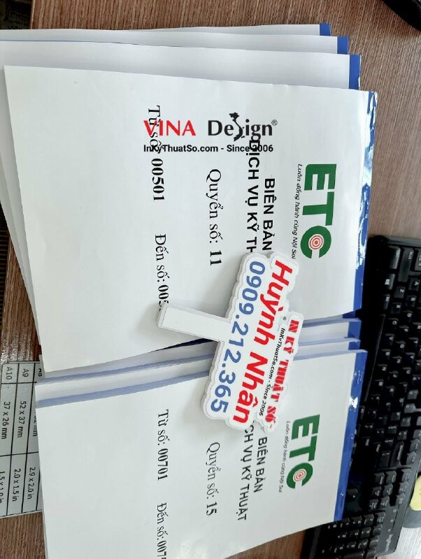 In biên bản dịch vụ kỹ thuật, in hóa đơn 3 liên A4 - INKTS629
