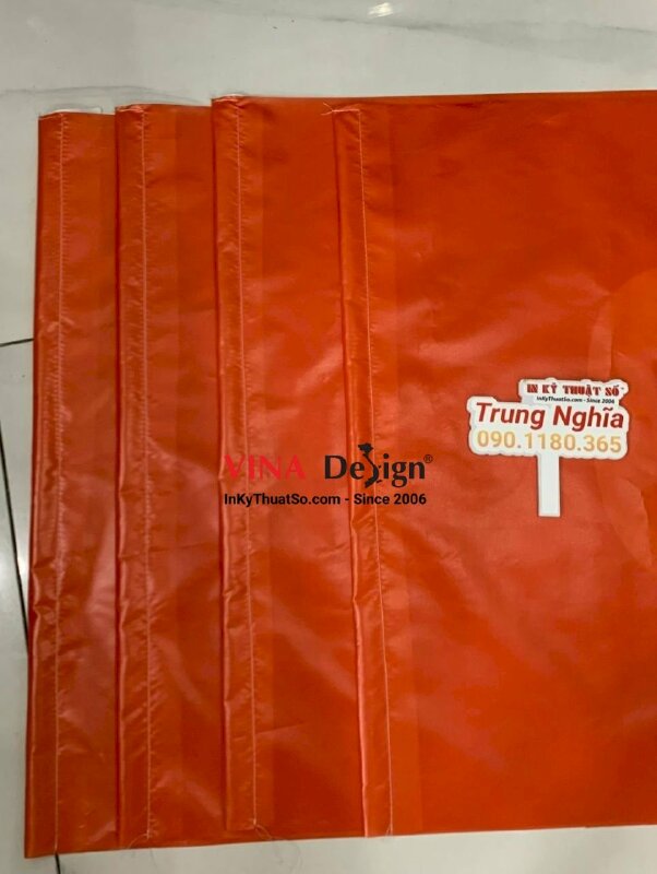 In cờ công ty, doanh nghiệp, logo theo yêu cầu, in cờ silk - INKTS665