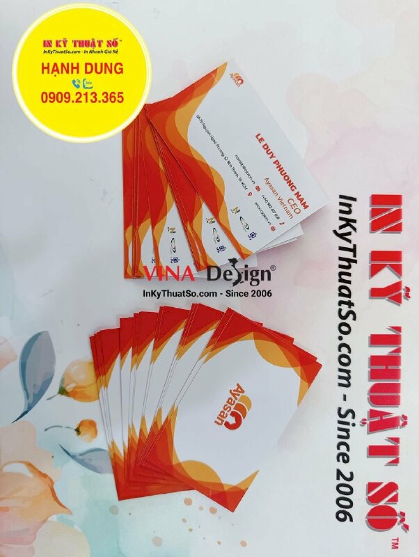 In danh thiếp giám đốc CEO công ty dịch vụ vệ sinh chuyên nghiệp - INKTS1440