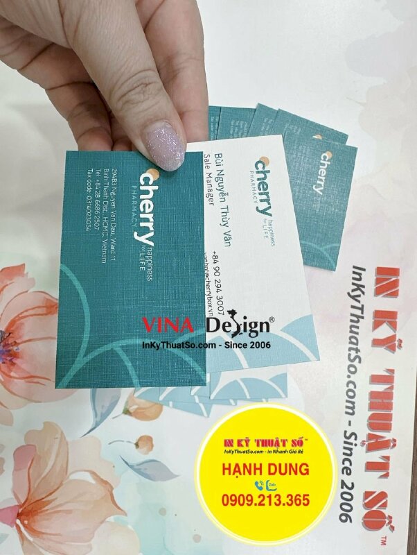 In danh thiếp Sale Manager công ty mỹ phẩm, danh thiếp giấy mỹ thuật K02 - INKTS888