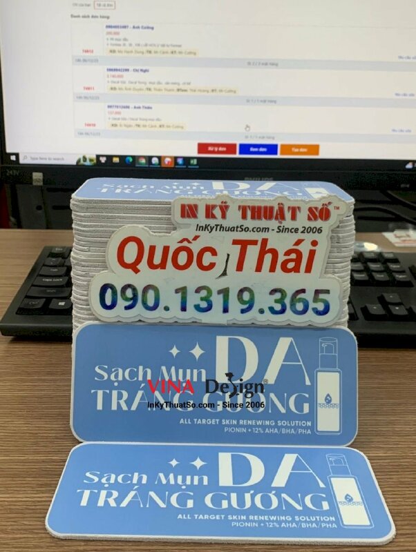 In format bảng tên giới thiệu sản phẩm skincare, chăm sóc da - INKTS986