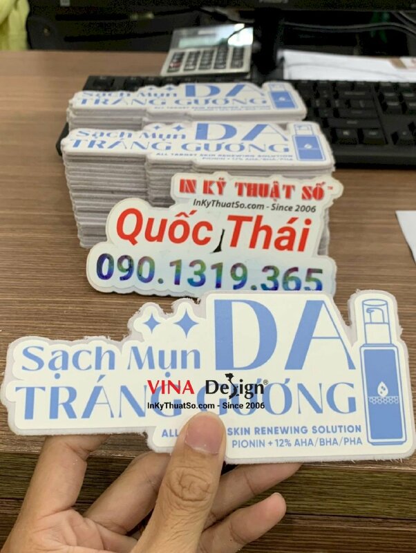 In formex bảng tên giới thiệu sản phẩm chăm sóc da - INKTS980