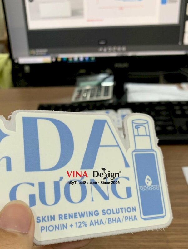 In formex bảng tên giới thiệu sản phẩm chăm sóc da - INKTS980