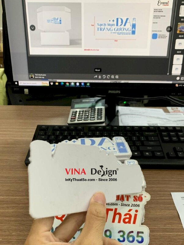 In formex bảng tên giới thiệu sản phẩm chăm sóc da - INKTS980