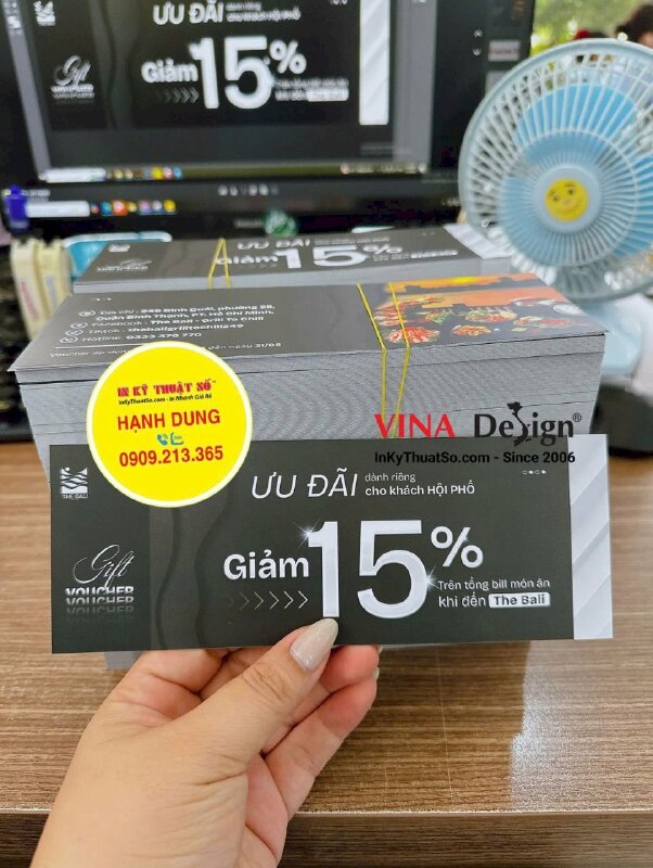 In Gift Voucher phiếu giảm giá cho tiệm nướng ven sông - INKTS3457