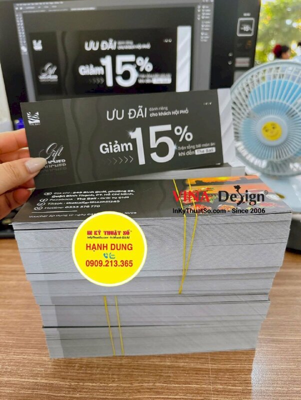 In Gift Voucher phiếu giảm giá cho tiệm nướng ven sông - INKTS3457