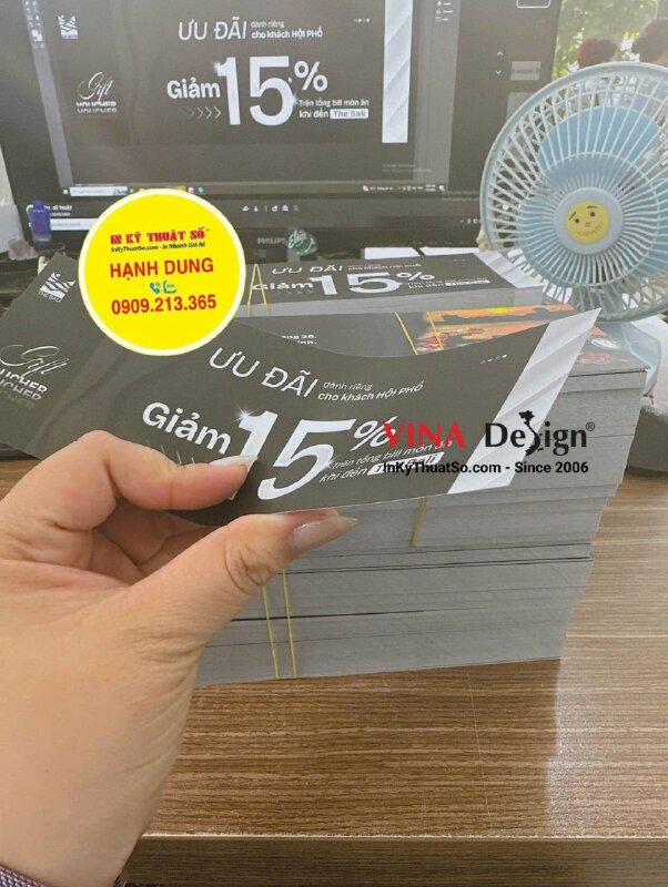 In Gift Voucher phiếu giảm giá cho tiệm nướng ven sông - INKTS3457