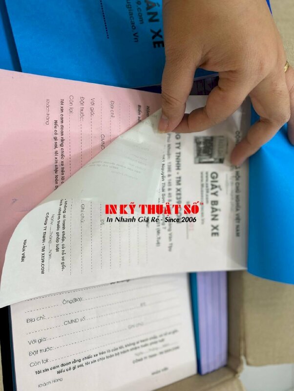In hoá đơn bán hàng A5, carbonless 2 liên trắng hồng - INKTS380