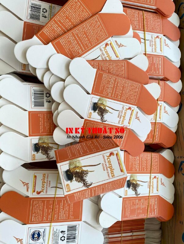 In hộp giấy hình lục giác, gia công cấn bế theo file, hộp giấy đựng hộp thực phẩm bổ sung sức khỏe - INKTS1949