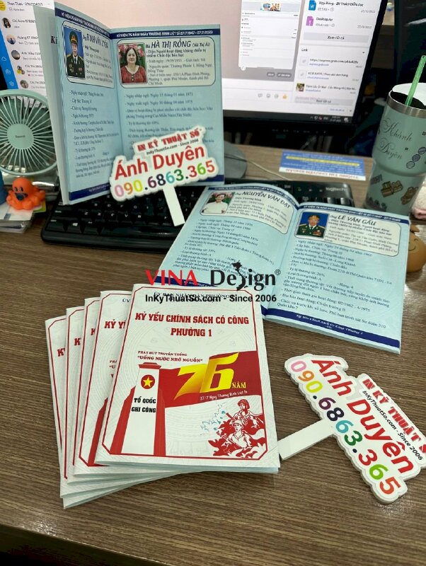 In kỷ yếu chính sách có công cho phường, quận, thành phố - INKTS534