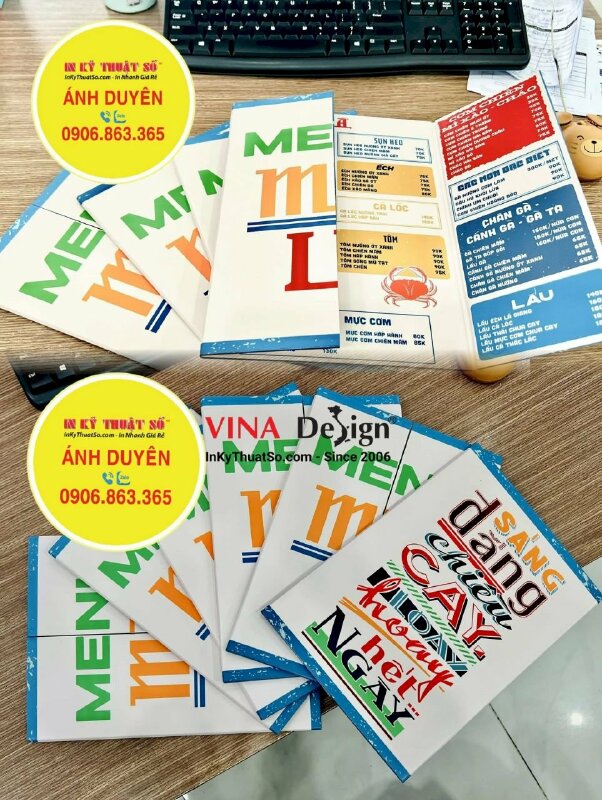 In menu quán nướng lẩu món ngon bình dân, menu dán formex khổ mở A3, khổ đóng A4 - INKTS1189