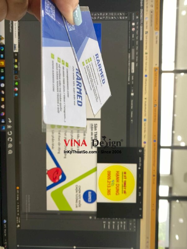 In name card bằng nhựa shop thiết bị y tế, chăm sóc sức khỏe cá nhân - INKTS848