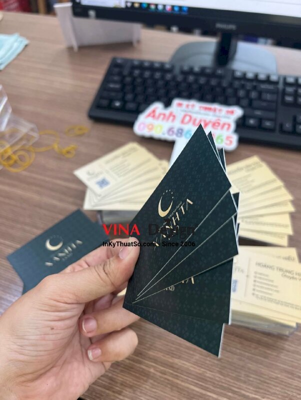 In name card giấy mỹ thuật Econo 350gsm cho môi giới bất động sản - INKTS514