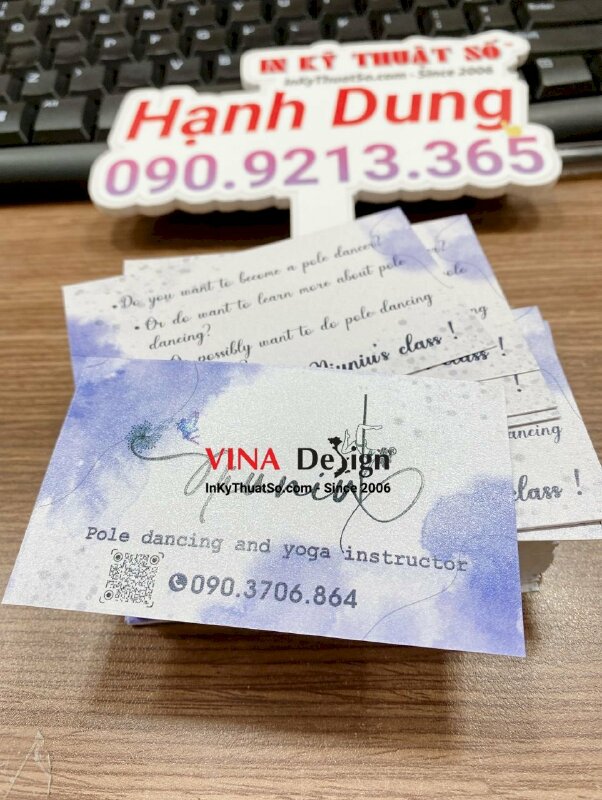 In name card giấy mỹ thuật nhũ bạc, card giấy nhũ bạc in nhanh lấy ngay - INKTS645