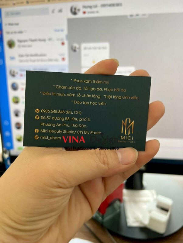 In name card kỹ thuật số Beauty Spa - INKTS402
