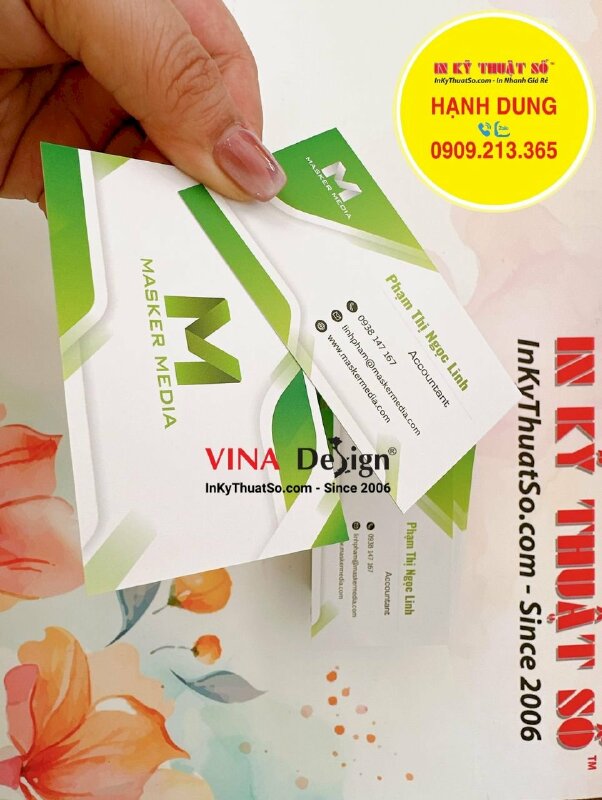 In name card offset Accountant kế toán, giấy C300gsm, in 2 mặt cán mờ - INKTS1210