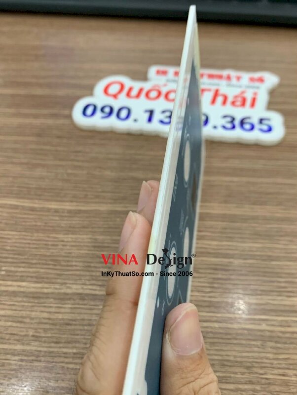 In nameplate tủ điện, in UV thuận gia công cắt theo file - INKTS804