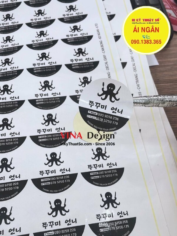 In nhãn dán hộp thức ăn mang về, in tem tròn decal giấy đường kính 4cm - INKTS1215