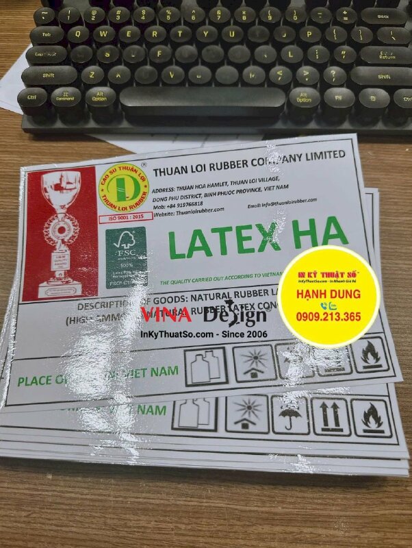 In nhãn Decal sữa dán niêm phong thùng - INKTS3510