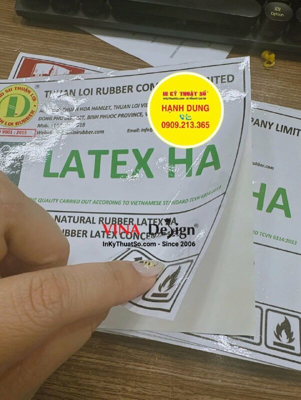 In nhãn Decal sữa dán niêm phong thùng - INKTS3510