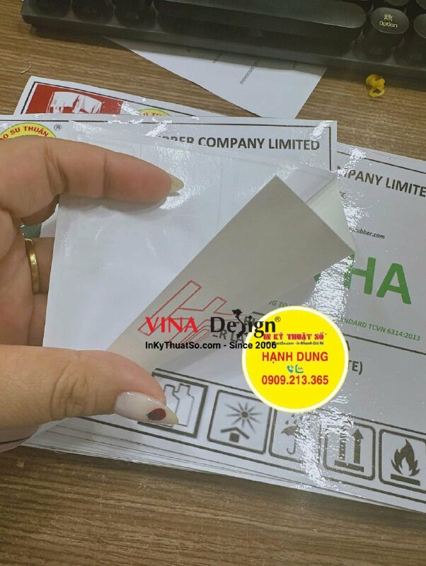 In nhãn Decal sữa dán niêm phong thùng - INKTS3510