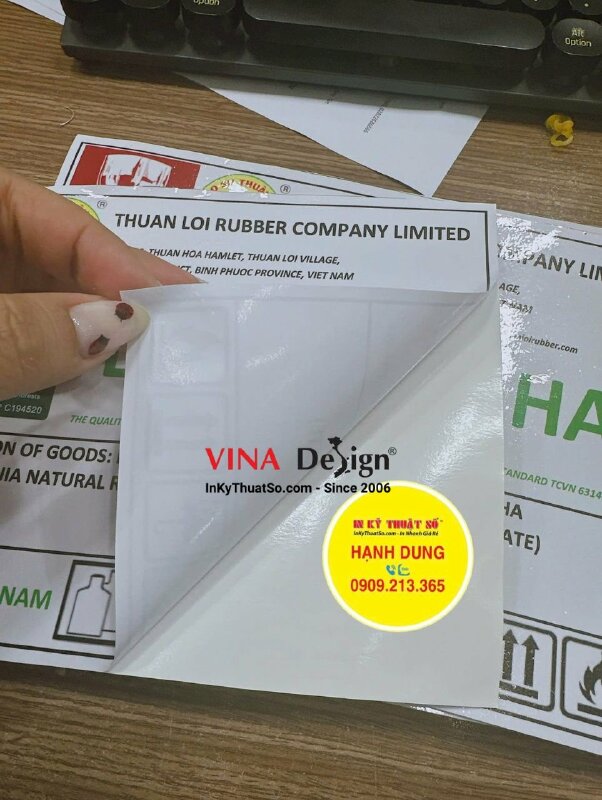 In nhãn Decal sữa dán niêm phong thùng - INKTS3510