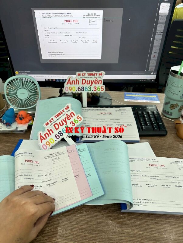 In phiếu thu công ty bất động sản - INKTS536