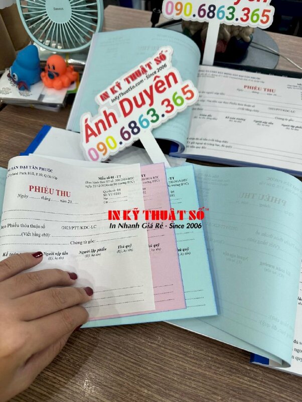 In phiếu thu công ty bất động sản - INKTS536