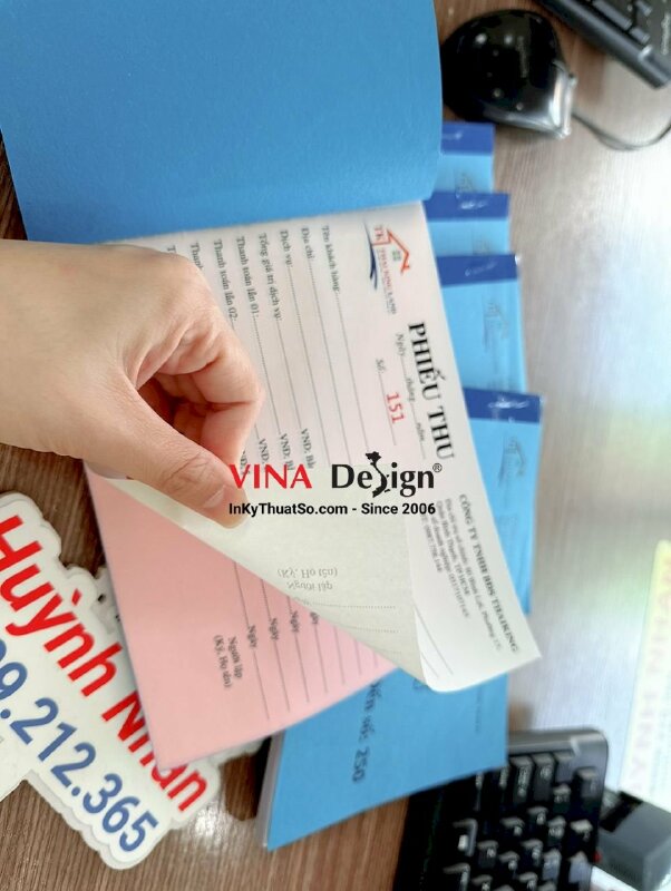 In phiếu thu công ty BĐS, nhà đất - INKTS872