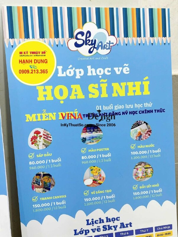 In poster PP dán Format 5li trang trí lớp học vẽ - INKTS315