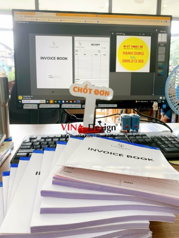 In quyển hóa đơn Invoice Book giấy Carboless 2 liên - INKTS396