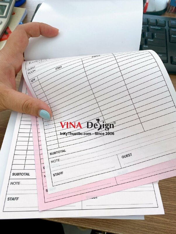 In quyển hóa đơn Invoice Book giấy Carboless 2 liên - INKTS396