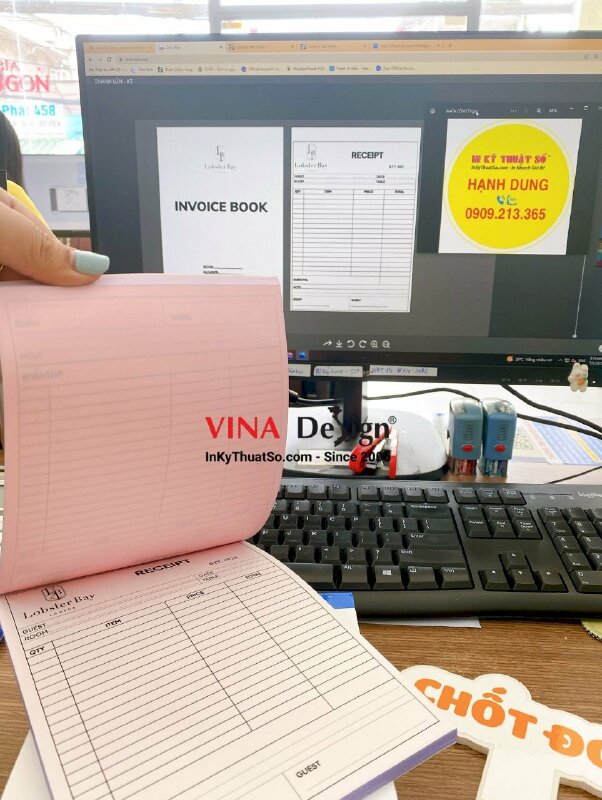 In quyển hóa đơn Invoice Book giấy Carboless 2 liên - INKTS396