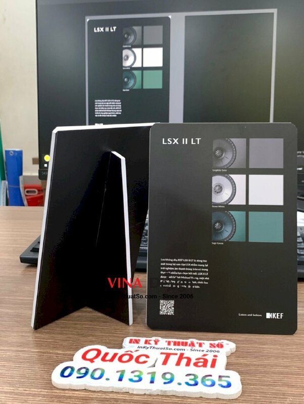 In standee format để bàn giới thiệu sản phẩm loa không dây - INKTS1166