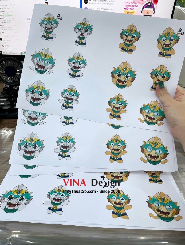 In sticker decal sữa bế theo viền làm đồ án sinh viên nhận in số lượng ít - INKTS3518