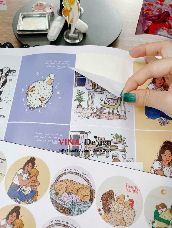 In sticker decal sữa hình chibi cartoon hoạt hình dễ thương - INKTS3498