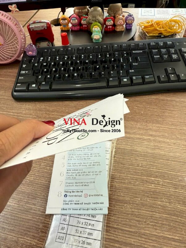 In tag giấy hướng dẫn sử dụng cho shop nước hoa tinh dầu mỹ phẩm phụ kiện trang sức - INKTS3473